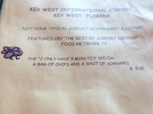 Key West Airport Menu