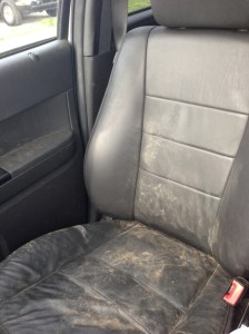 ...we got back in the car and the mud from the stream became mud on the passenger seat of the car.
