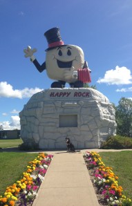 Gladstone, Manitoba is home to the Happy Rock. Get it? Glad Stone = Happy Rock. Note: I totally didn't realize this at the time. I just thought someone was eccentric and had built this as a wonderfully random tourist stop.