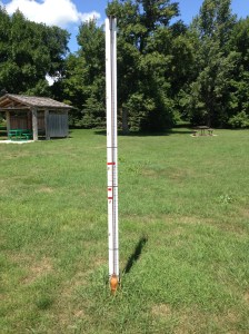 I'm pretty sure this is a stick that measures snowfall at a random North Dakota rest area. It's not quite a rest area snake, but it's something that suggests there are times where I do not want to be visiting North Dakota rest areas.