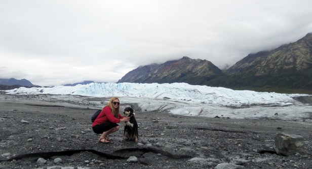 With my sister back in Minnesota, it was back to taking pictures with the tripod. Note my choice in footwear for this glacier climb. Those were definitely not appropriate. Also? Walking on a glacier is slippery. You'd think someone who grew up in Wisconsin and is thus very familiar with ice would realize that walking on a giant sheet of ice would be slippery. On this point, you would be wrong (well, at least as it pertains to me).