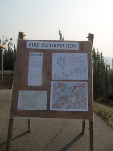 This sign showed fire information. Not in a "you should probably evacuate" way, but in a "hey, stuff's on fire. Here's where it is, in the event you want to look at it" way. Ah, Alaska.