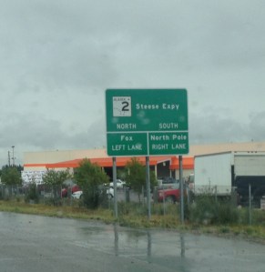 You know you're pretty far north when you have to go south to get to the north pole.