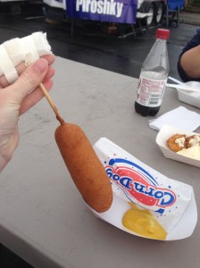 It only looks like a regular corn dog. However, as it is Alaska, it's actually a reindeer corn dog. Note: I prefer regular corn dogs.