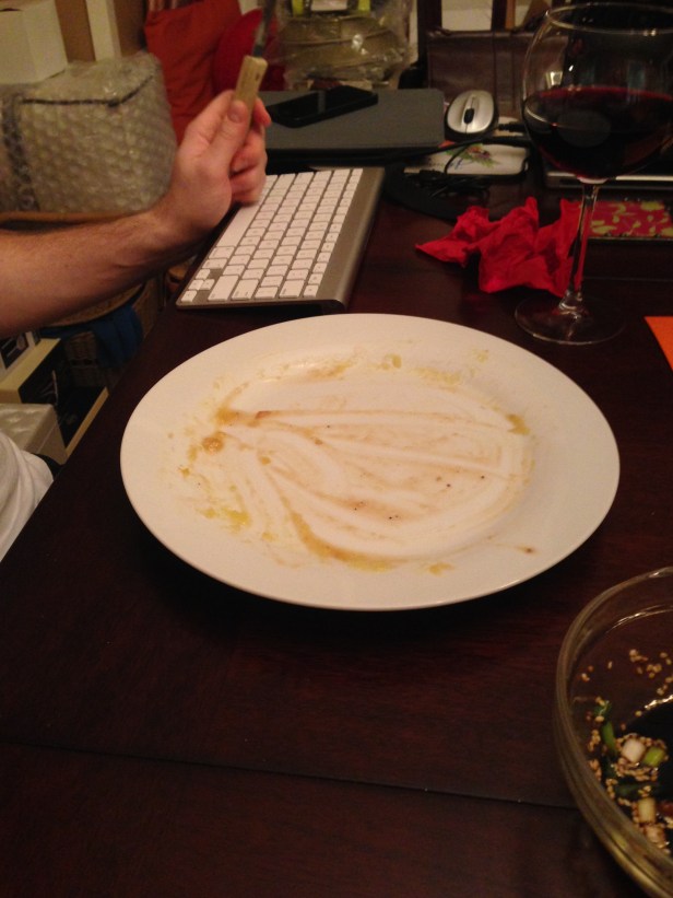 It was not inedible. This is Paul's plate. Either he enjoyed it or is a polite husband and ate everything even though it tasted bad. Either way, I am happy.