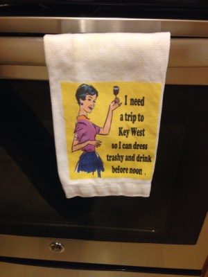 Obviously, we needed kitchen towels (though I forgot sponges).