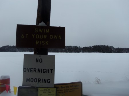 Something tells me it would be a rather cool dip in the lake this time of year.